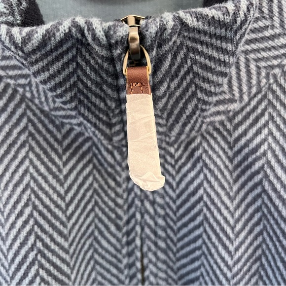 Lands’ End Men’s Size XXL 59-52 Herringbone 1/4 Zip Pullover Sweater Blue/Navy - Picture 3 of 9